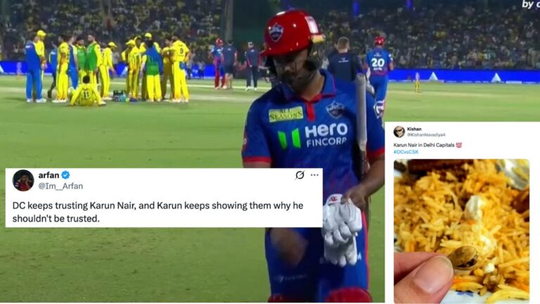 IPL 2026: दिल्ली कैपिटल्स के प्रशंसकों का फूटा गुस्सा, फ्लॉप प्रदर्शन के बाद करुण नायर हुए ट्रोल