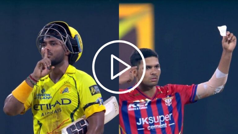 IPL 2026: कार्तिक शर्मा का आक्रामक अंदाज, आकाश सिंह को दिया करारा जवाब