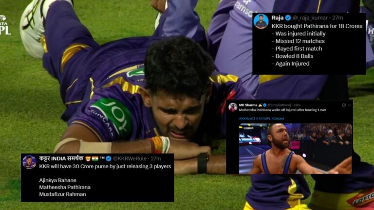 KKR के लिए मथीशा पथिराना की चोट बनी मुसीबत: प्रशंसकों में भारी निराशा