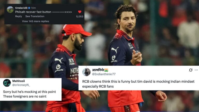 “Stop This Cringe”: Tim David Accused Of Racism Towards Indian Fans – आईपीएल 2026 विवाद